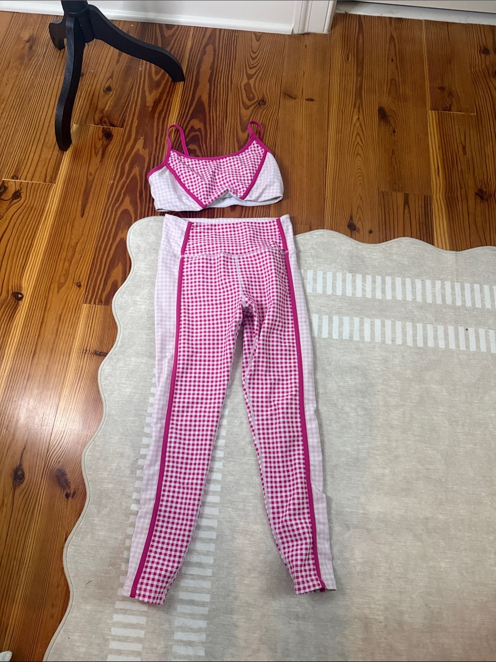 Aqua Pink Gingham set